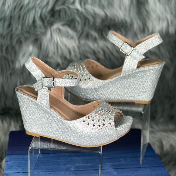 Women’s Open Toe Platform Wedge Heels. - Picture 6 of 6